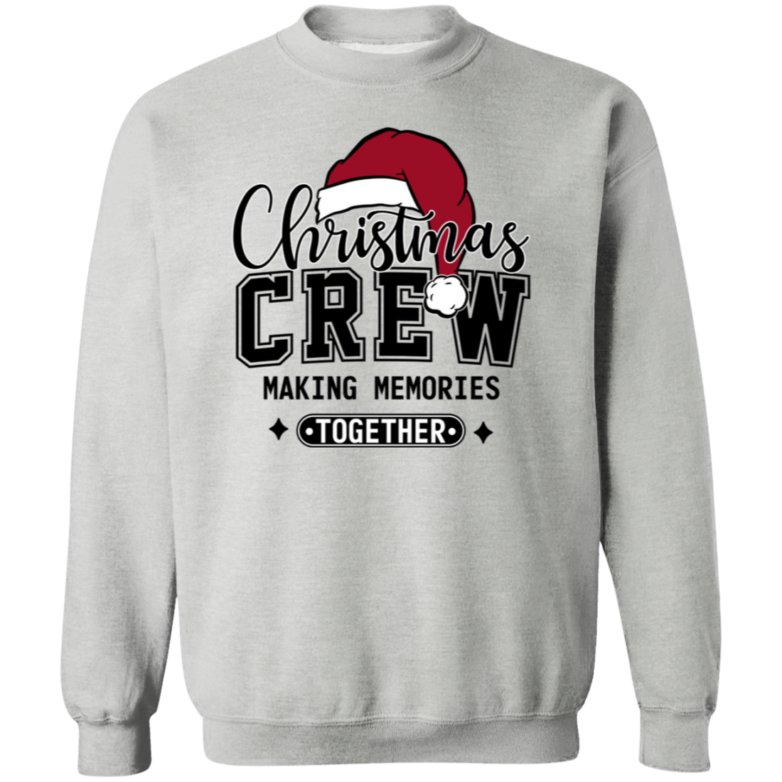 Christmas Crew "Making Memories" Santa Hat Pullover Sweatshirt