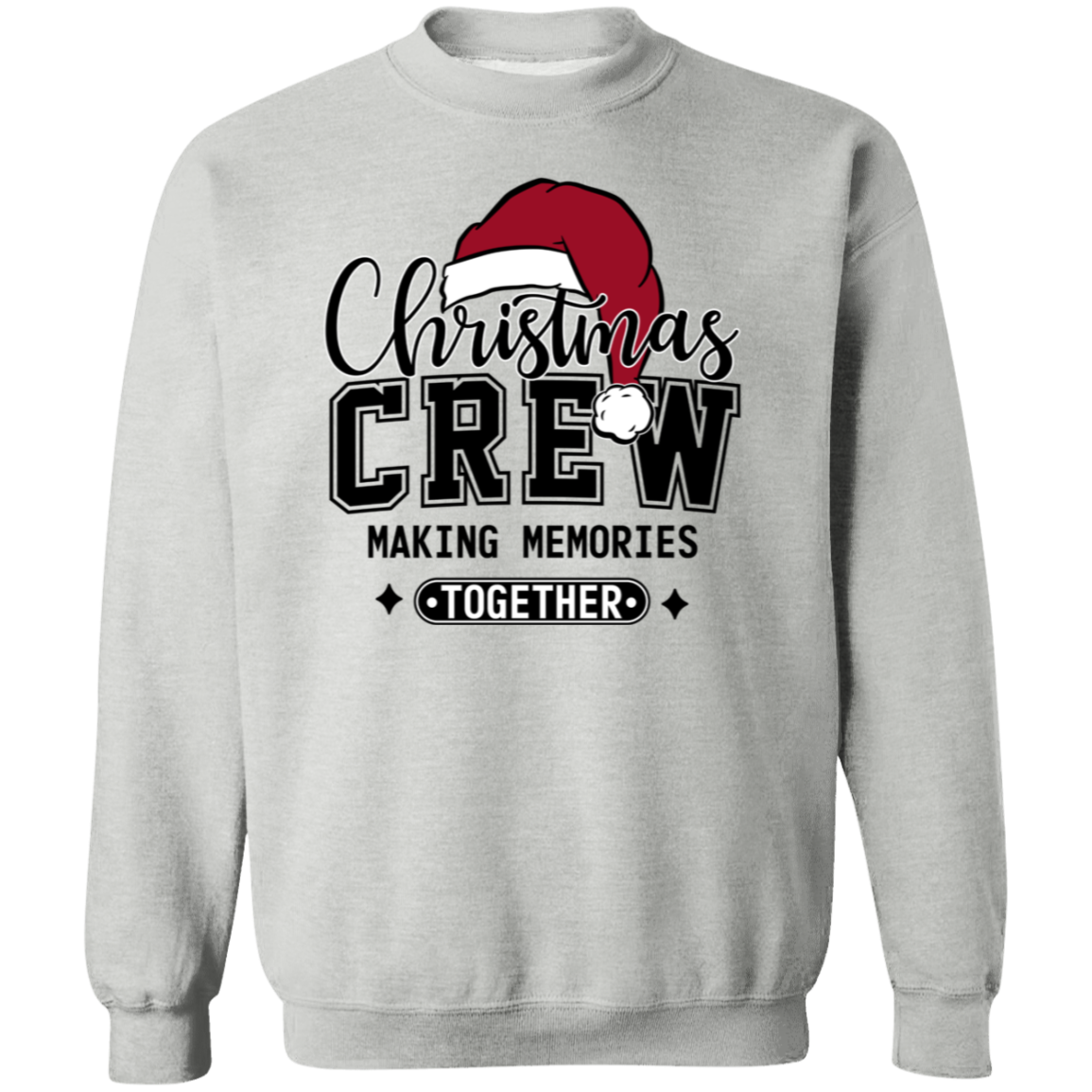 Christmas Crew "Making Memories" Santa Hat Pullover Sweatshirt