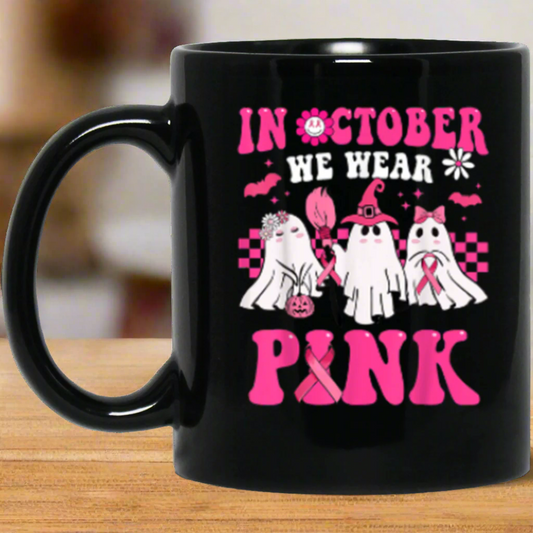 Halloween/Cancer Awareness Month 11oz. Mugs!