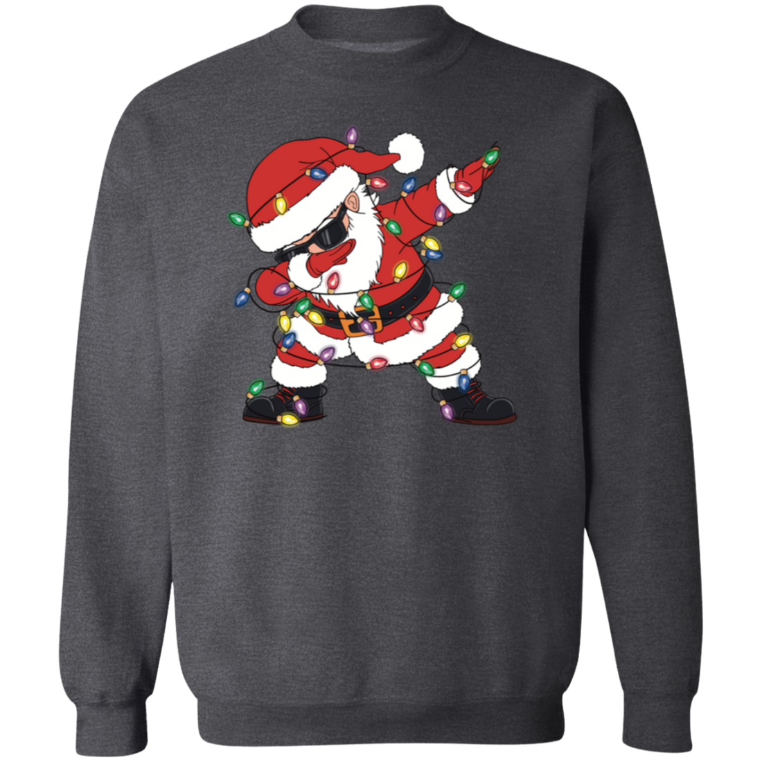 Funny Dabbing Santa Christmas Crewneck – Ugly Sweater Party Favorite Dabbing Christmas Santa!