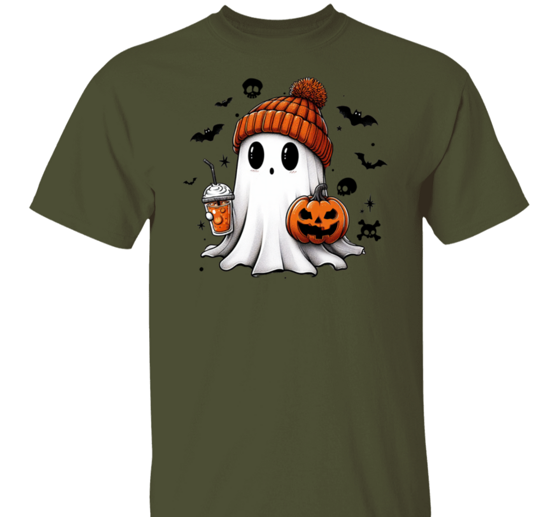Halloween Cute Ghost T-Shirt Short Sleeve