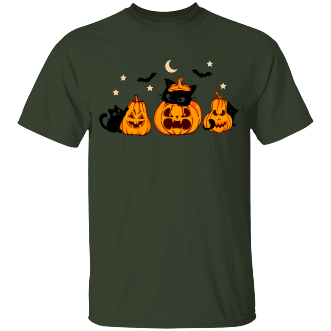 Halloween Cute Youth Black Cat/Pumpkin T-Shirt