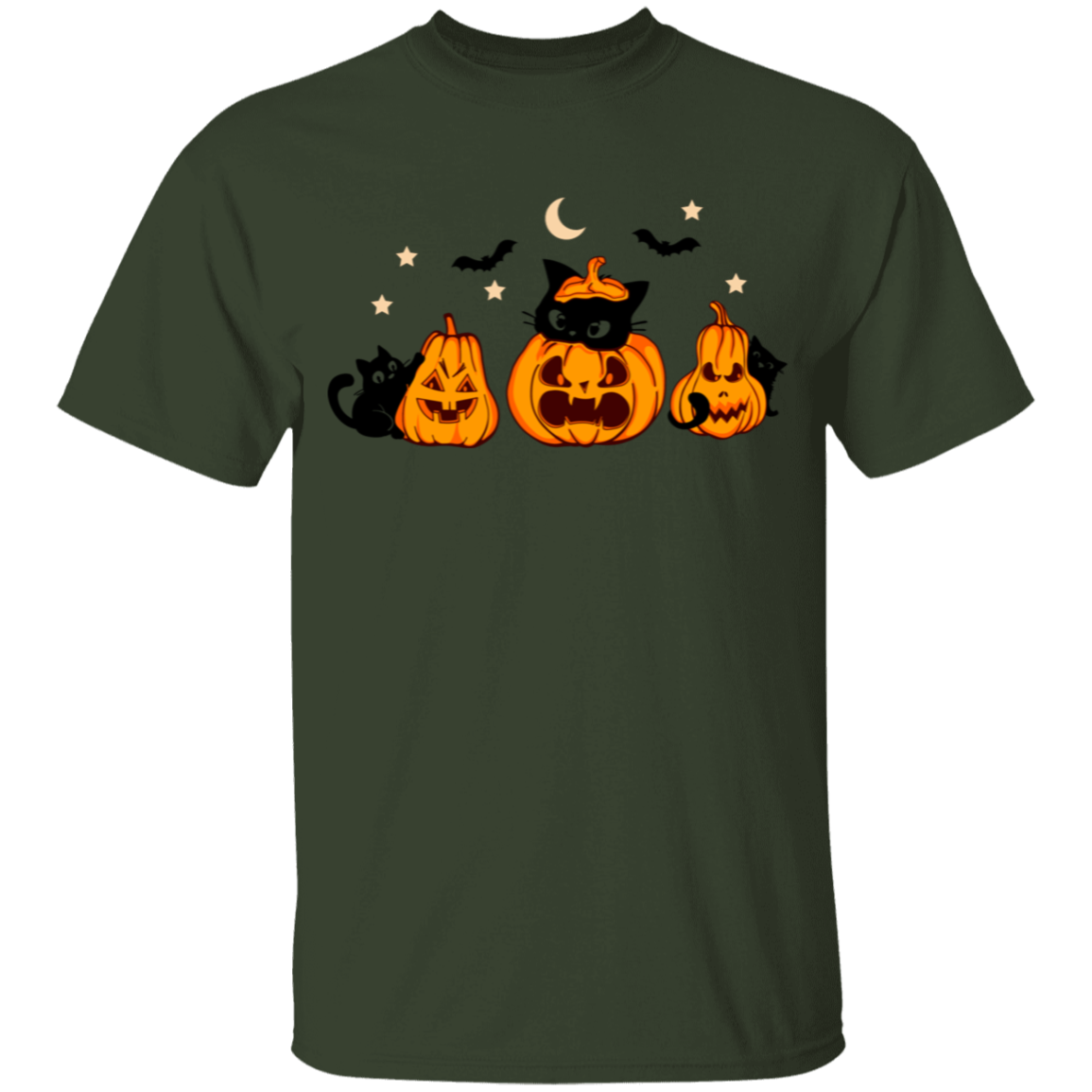 Halloween Cute Youth Black Cat/Pumpkin T-Shirt