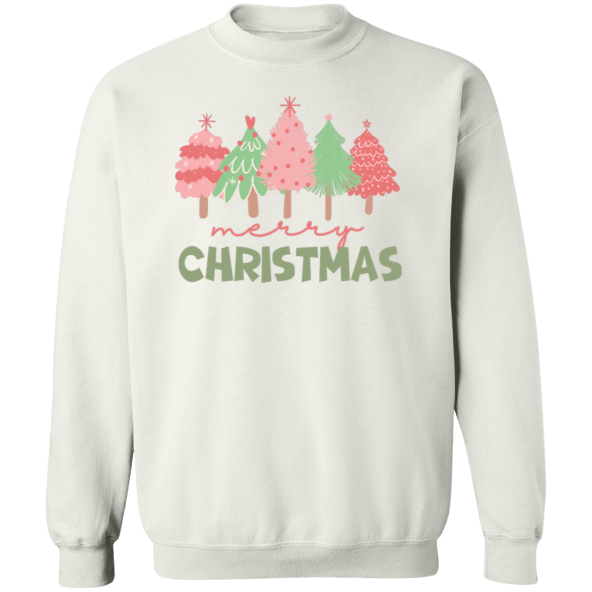 Pink Tree Christmas Sweatshirt |Cute Christmas Sweater