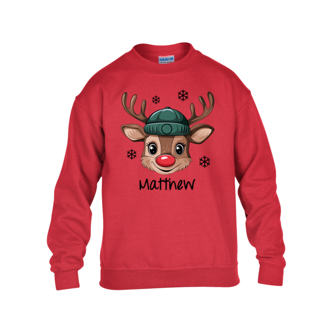 Personalized Christmas Reindeer for Kids Sweatshirt!