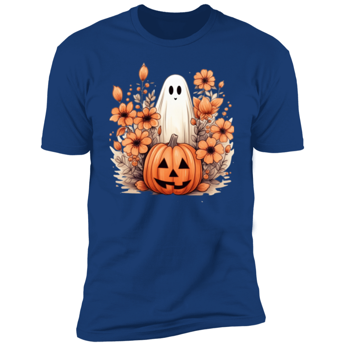 Retro Floral Ghost Halloween T-Shirt