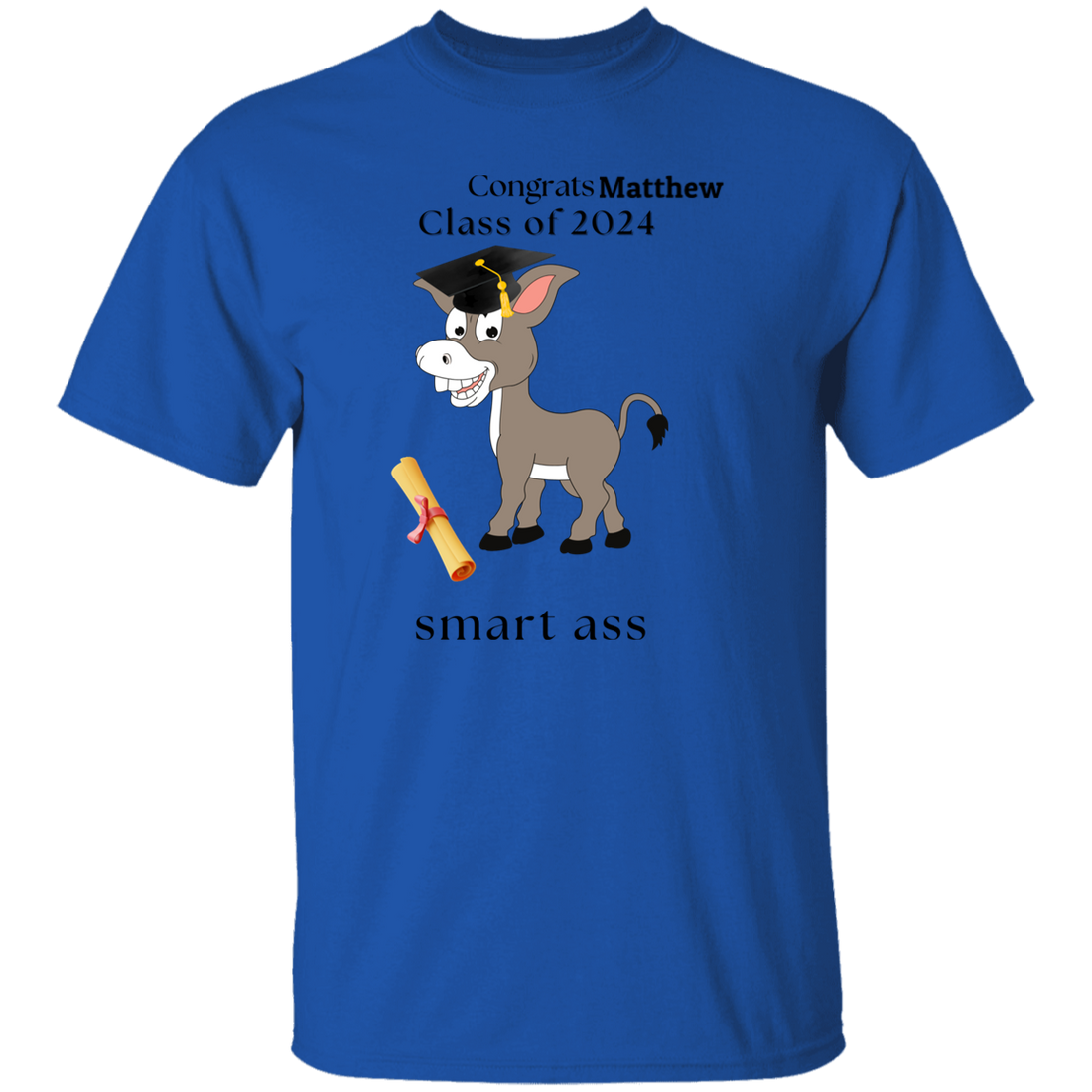 Class of 2024 "smart ass" Short Sleeve T-Shirt
