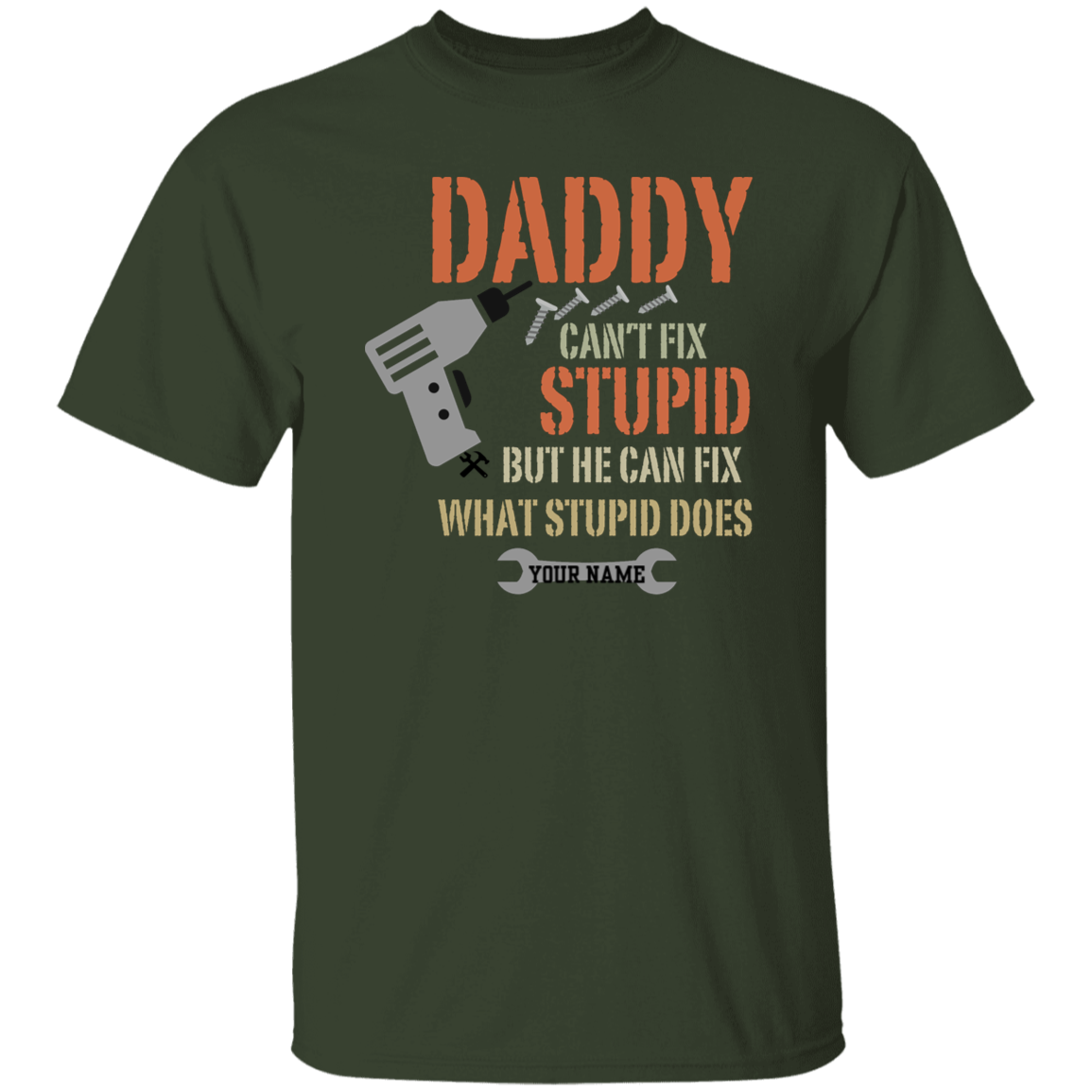 To Dad Personalize "Daddy" T-Shirt