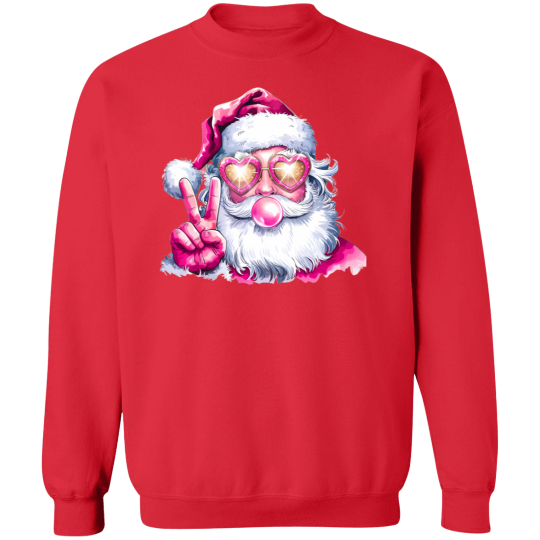 Santa Shirt, Christmas Sweatshirt/LS Tee, Blowing Bubble Christmas Shirts