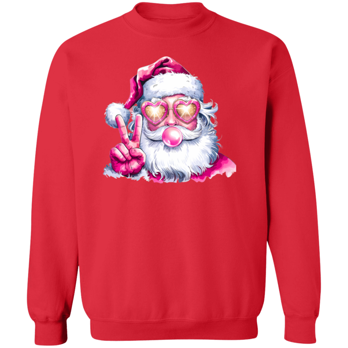 Santa Shirt, Christmas Sweatshirt/LS Tee, Blowing Bubble Christmas Shirts