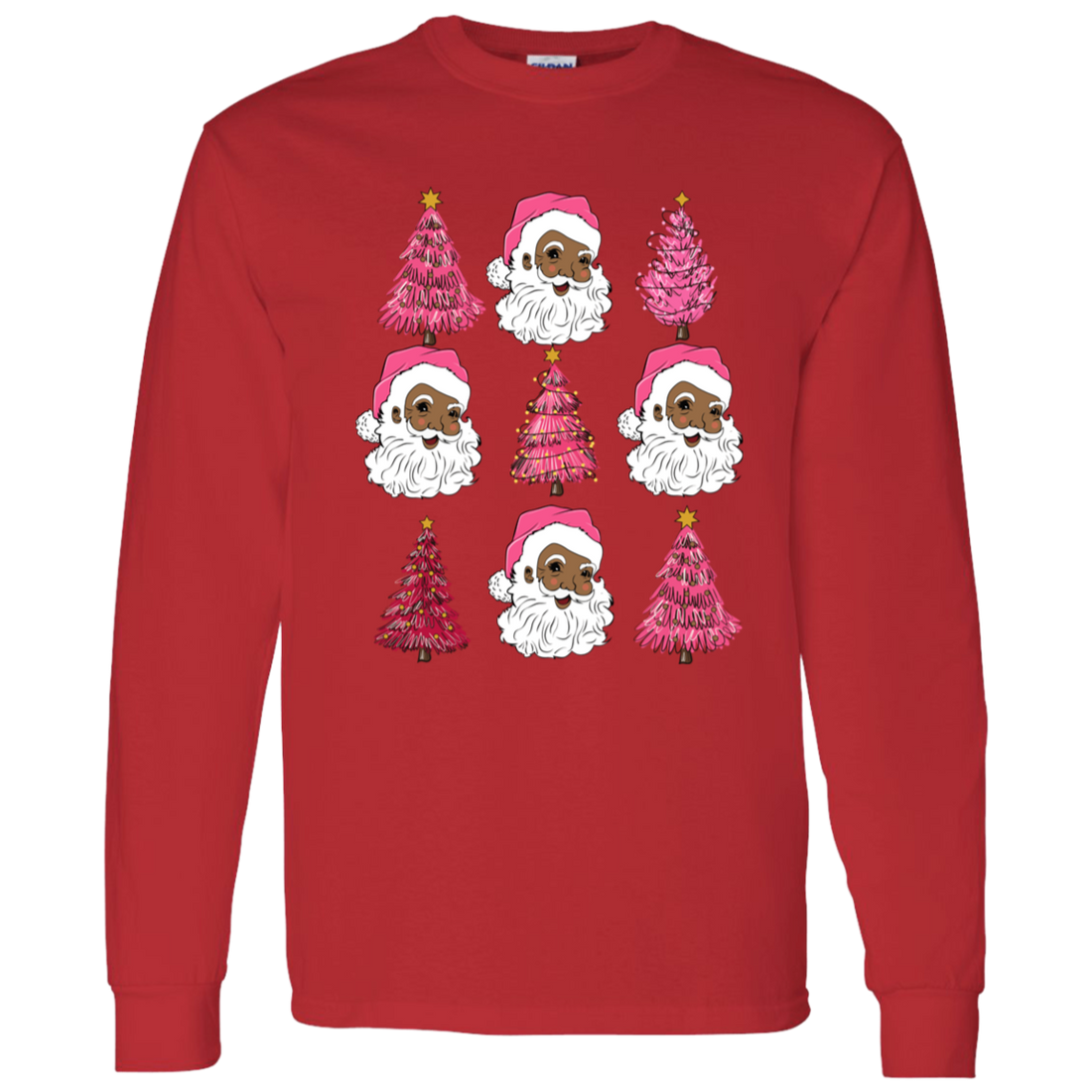 Christmas Santa Trees Holiday Apparel Shirt