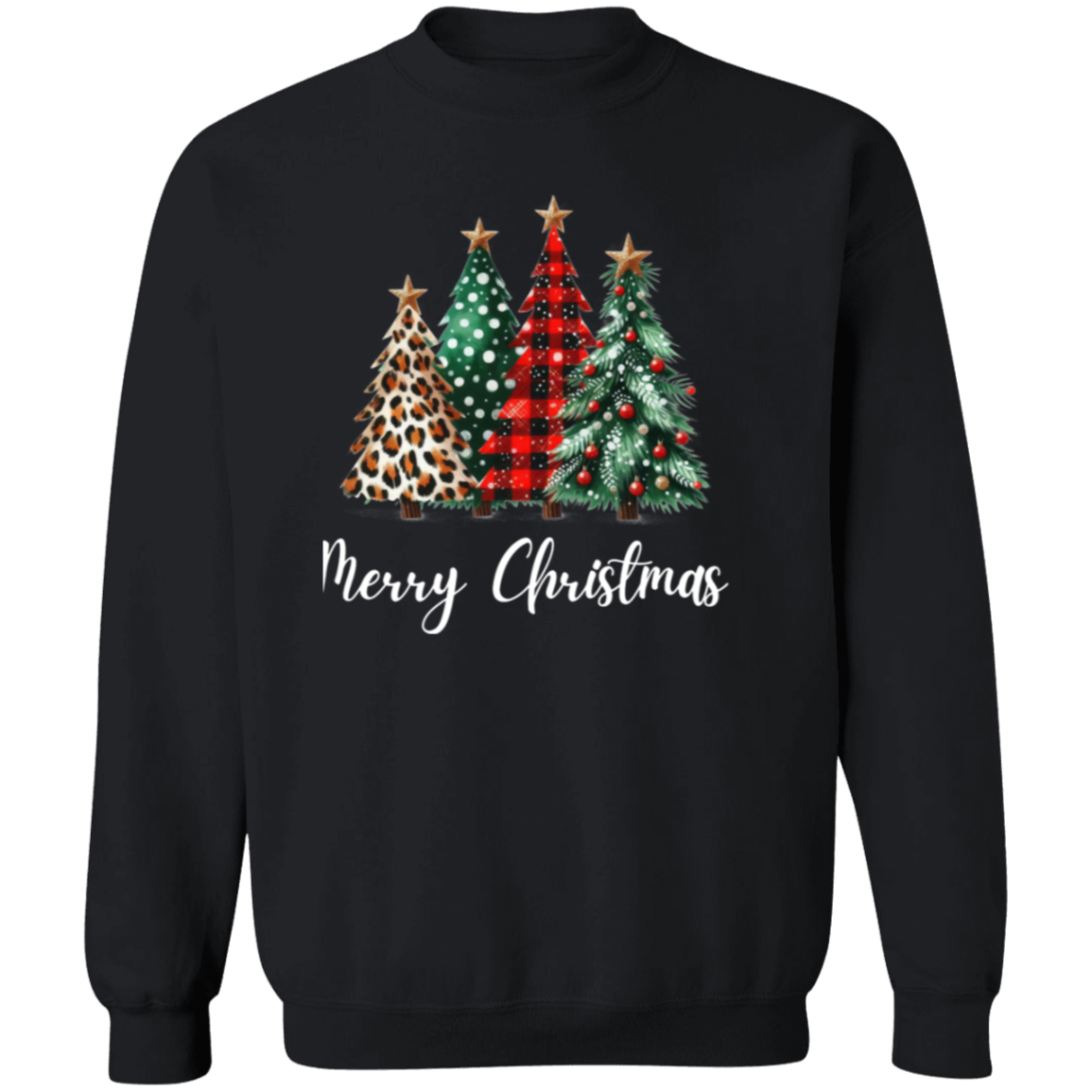 Christmas Tree Graphic Pullover Sweatshirt