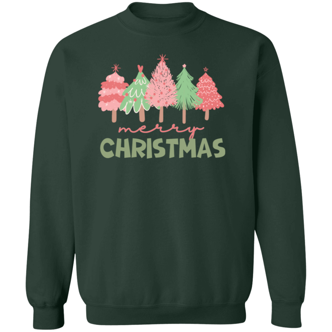 Pink Tree Christmas Sweatshirt |Cute Christmas Sweater