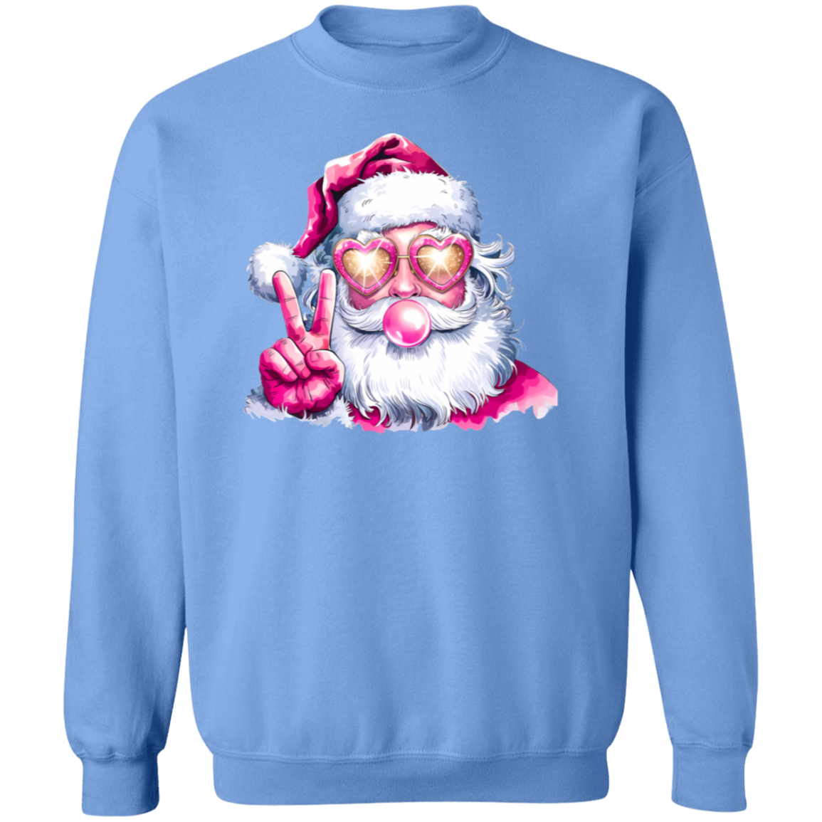 Santa Shirt, Christmas Sweatshirt/LS Tee, Blowing Bubble Christmas Shirts