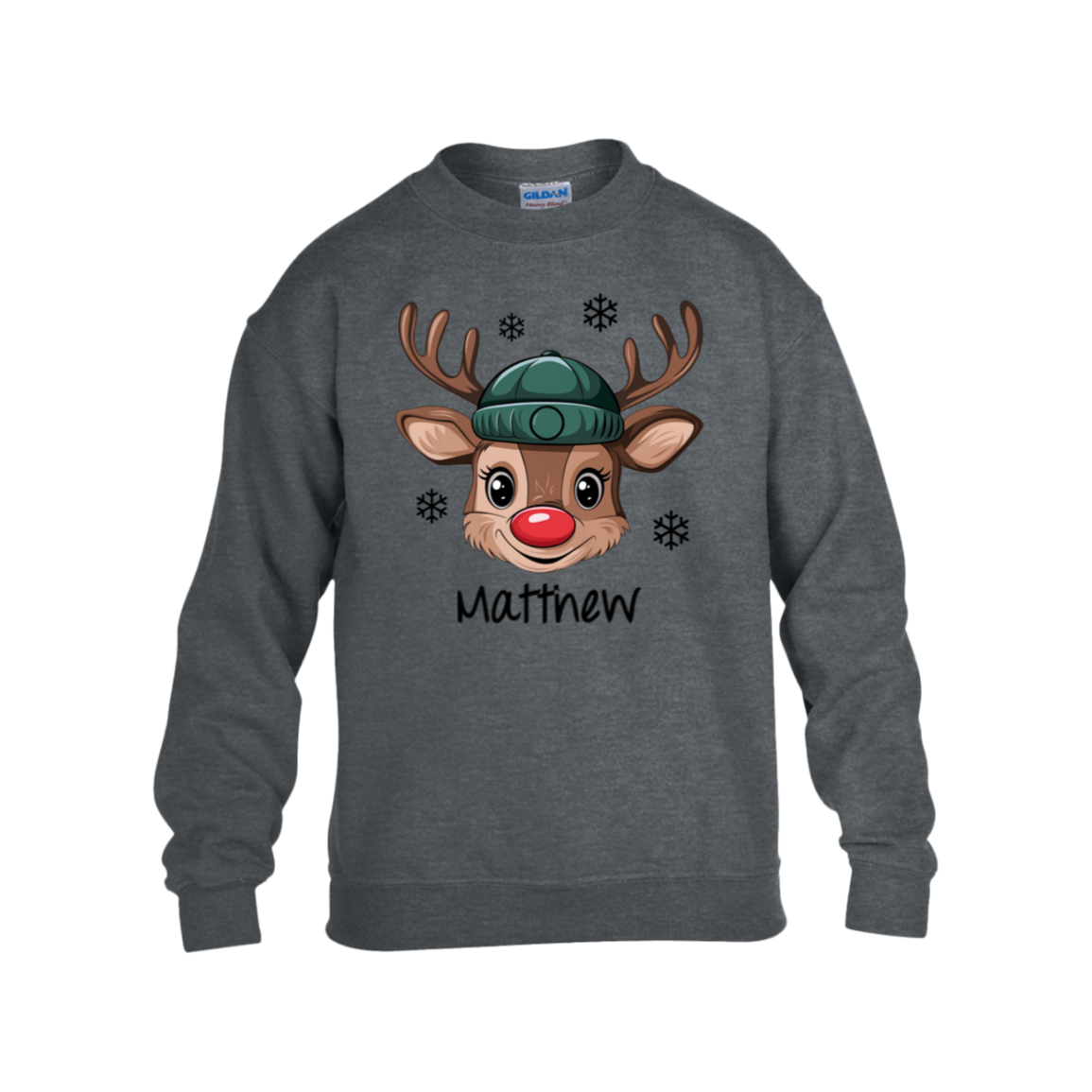 Personalized Christmas Reindeer for Kids Sweatshirt!