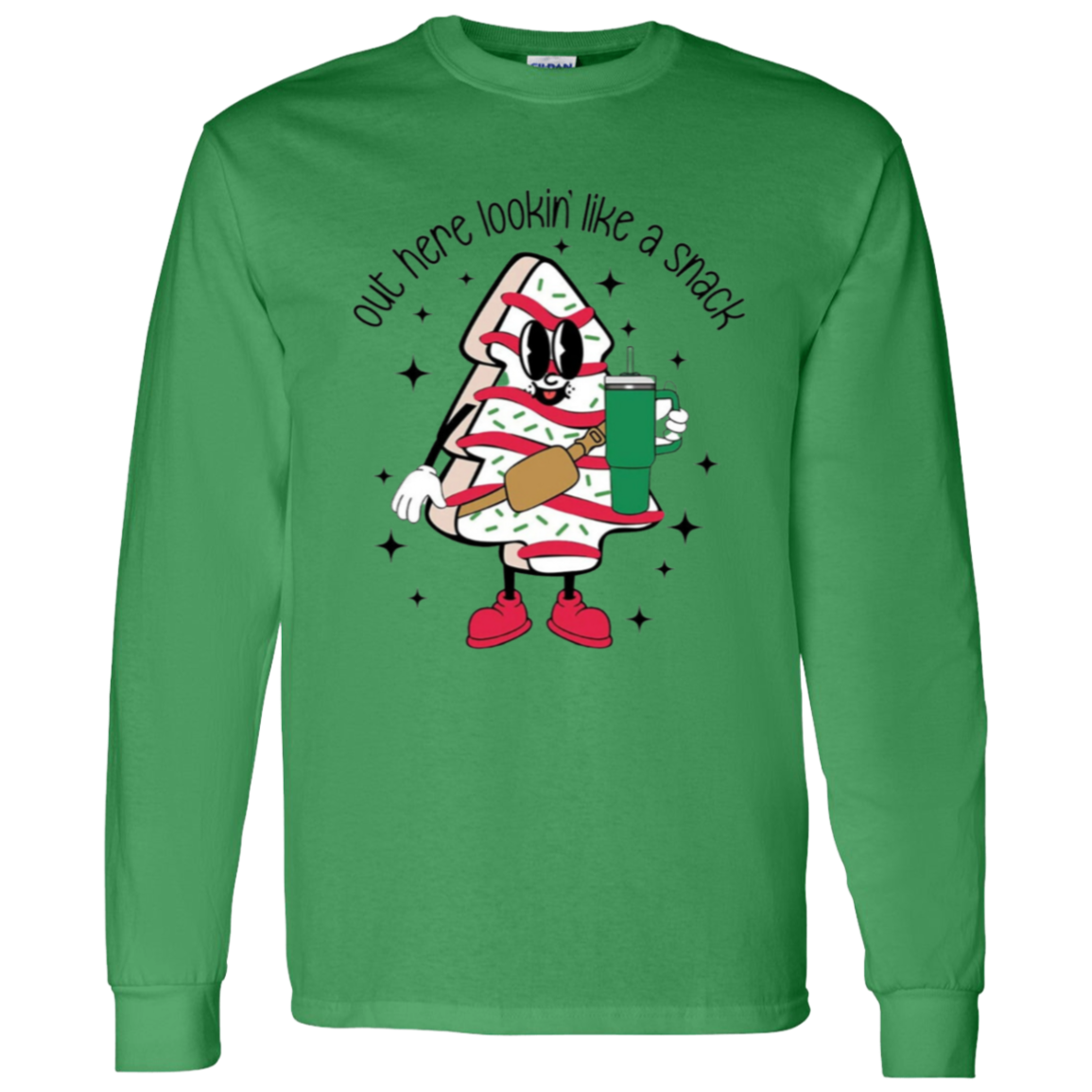 Christmas Graphic "Lookin' like a snack" L/S Apparel | Gift | Birthday!