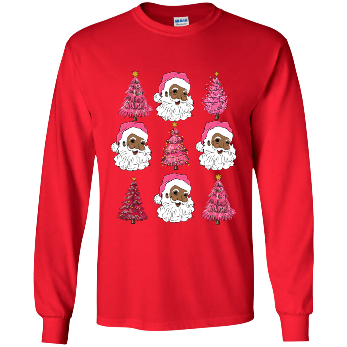 Christmas Santa Trees Holiday Apparel Shirt