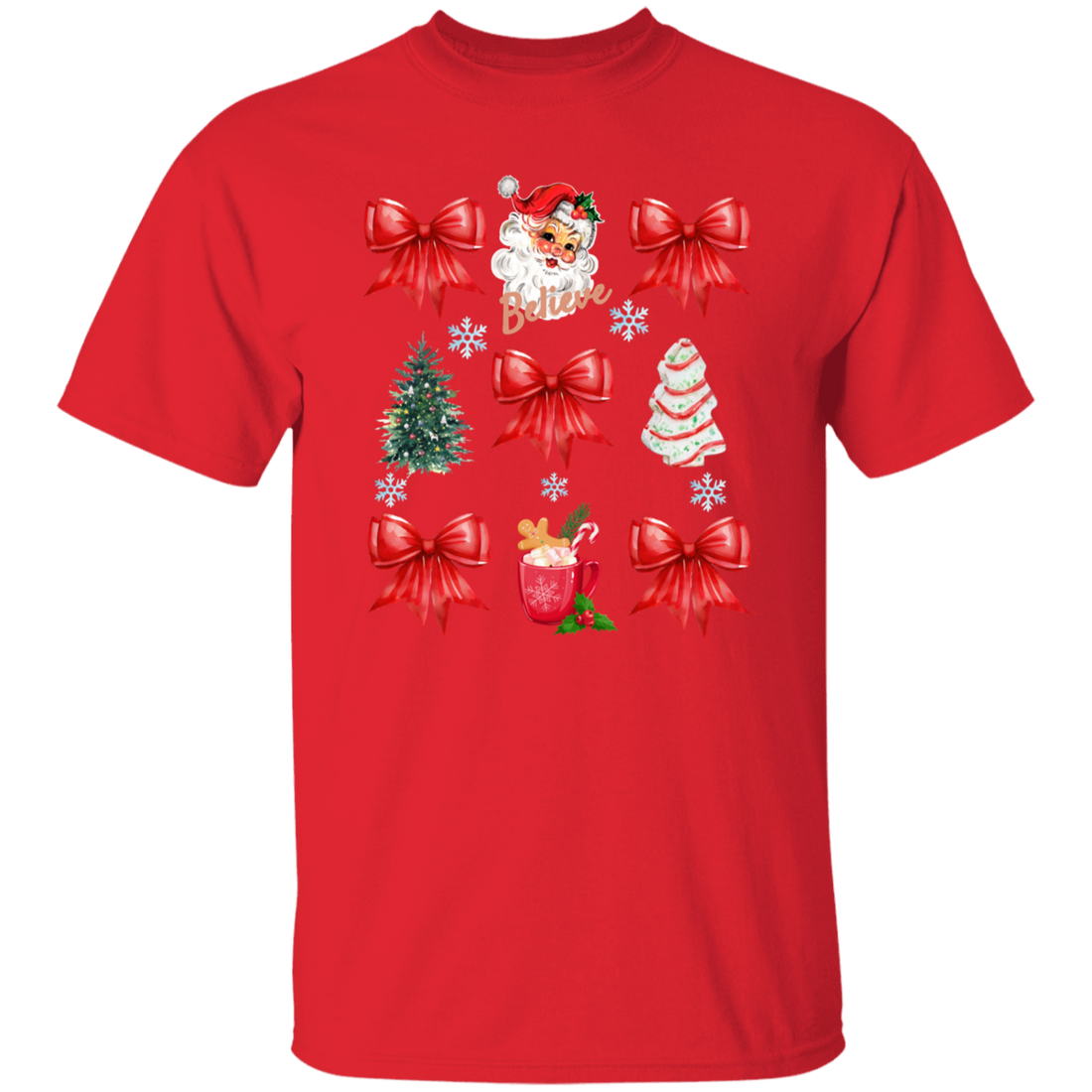 Christmas Santa Coquette Holiday T-Shirt