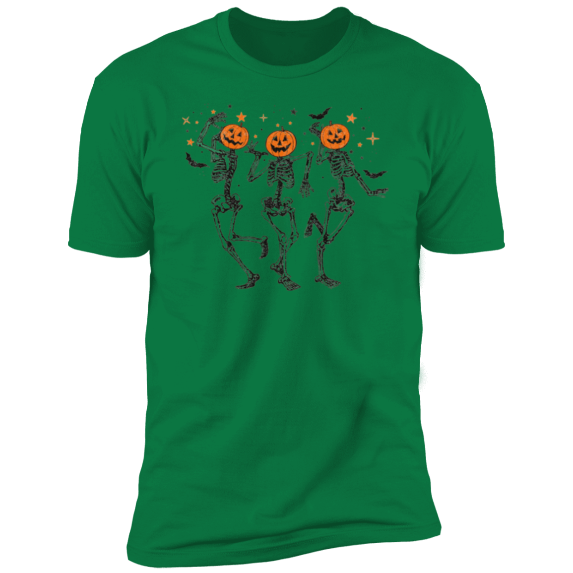 Funny Halloween Pumpkin Head Dancing Skeleton Sweatshirt, Halloween Gift Shirt,  Short Sleeve T-Shirt