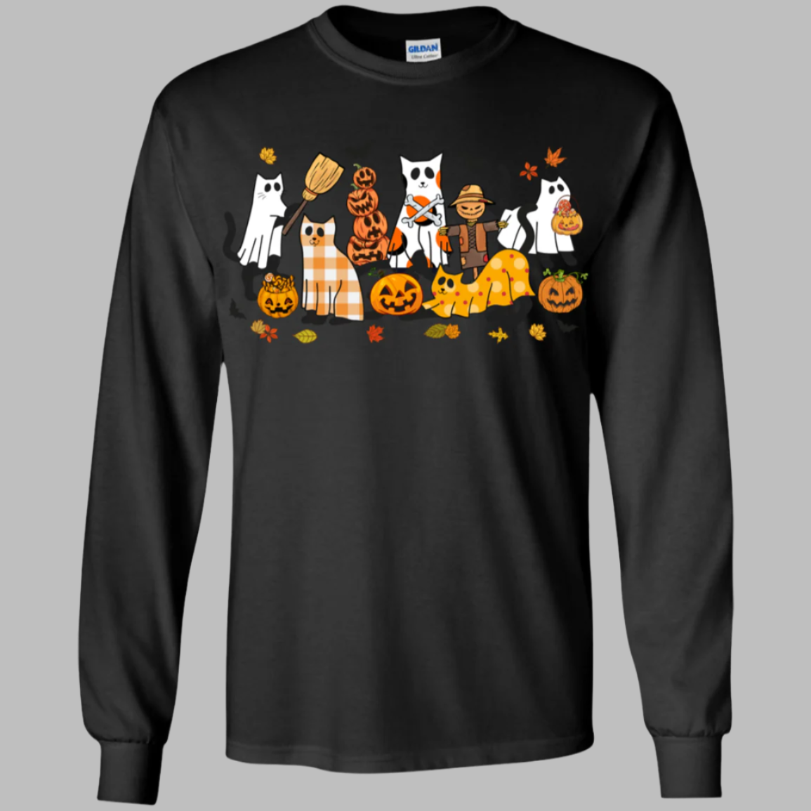 Halloween Ghost, Black Cats and Pumpkins Youth T-Shirts