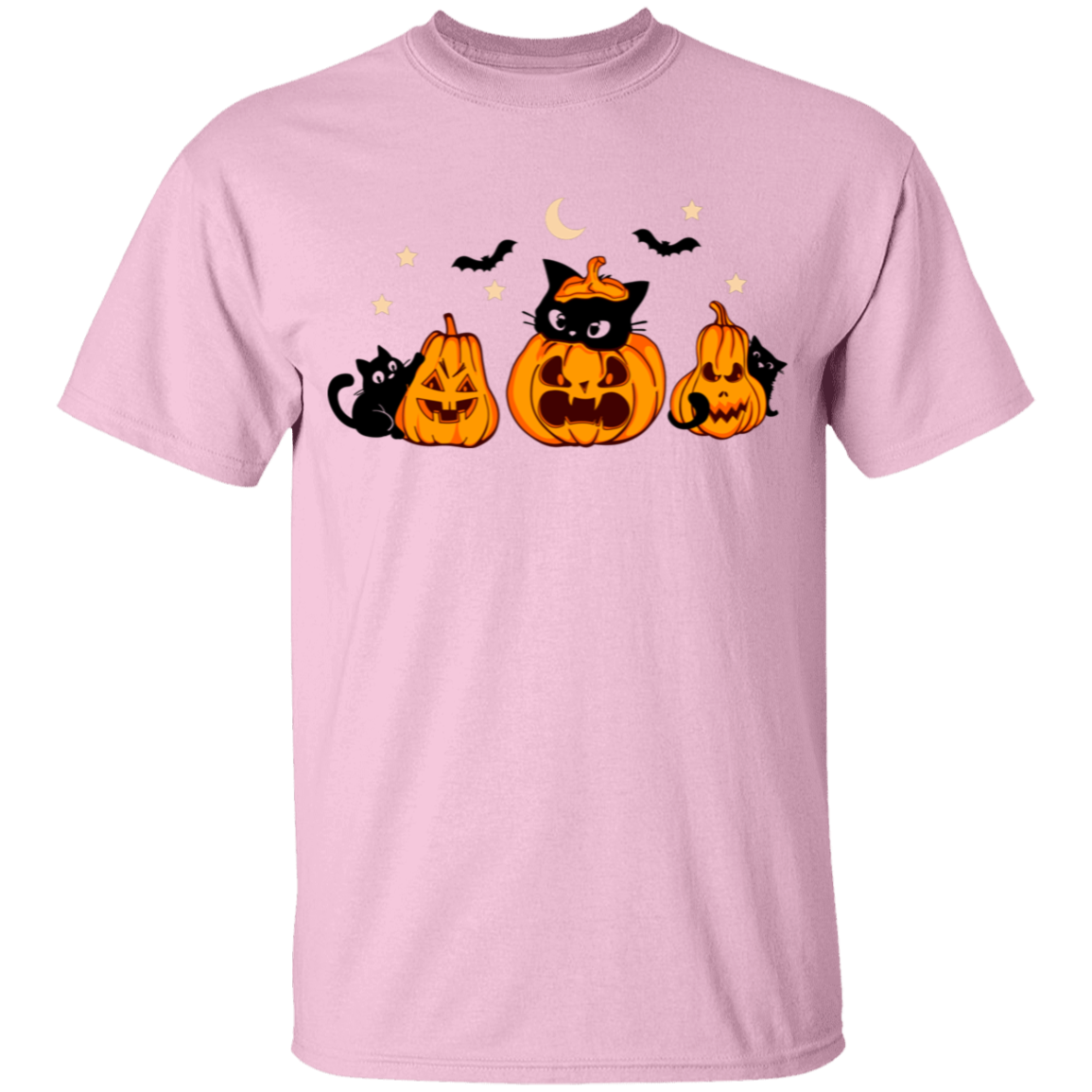 Halloween Cute Youth Black Cat/Pumpkin T-Shirt