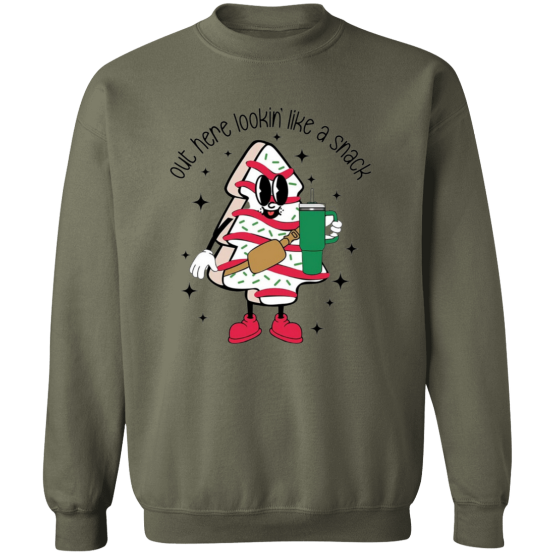 Christmas Graphic "Lookin' like a snack" Sweatshirt