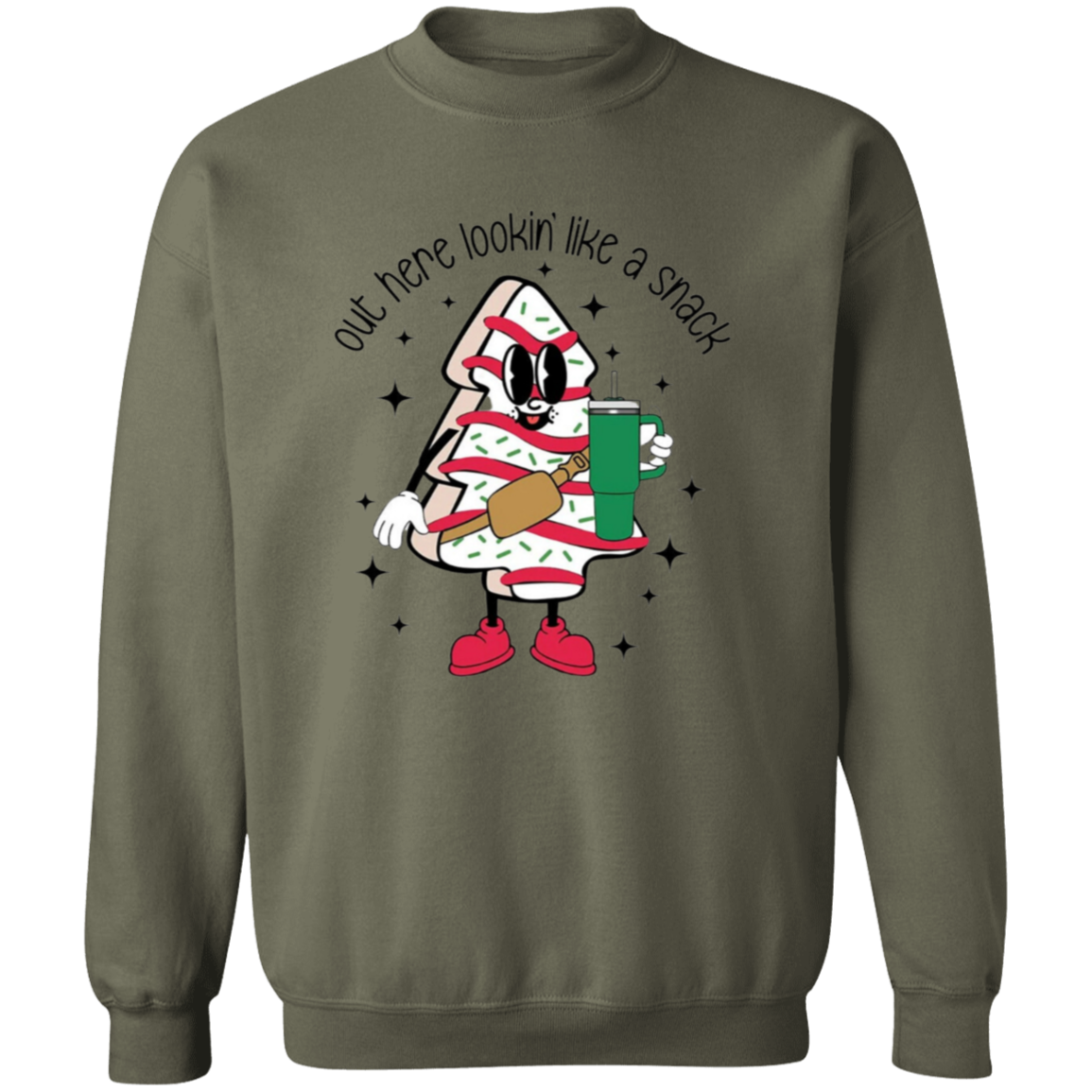 Christmas Graphic "Lookin' like a snack" Sweatshirt