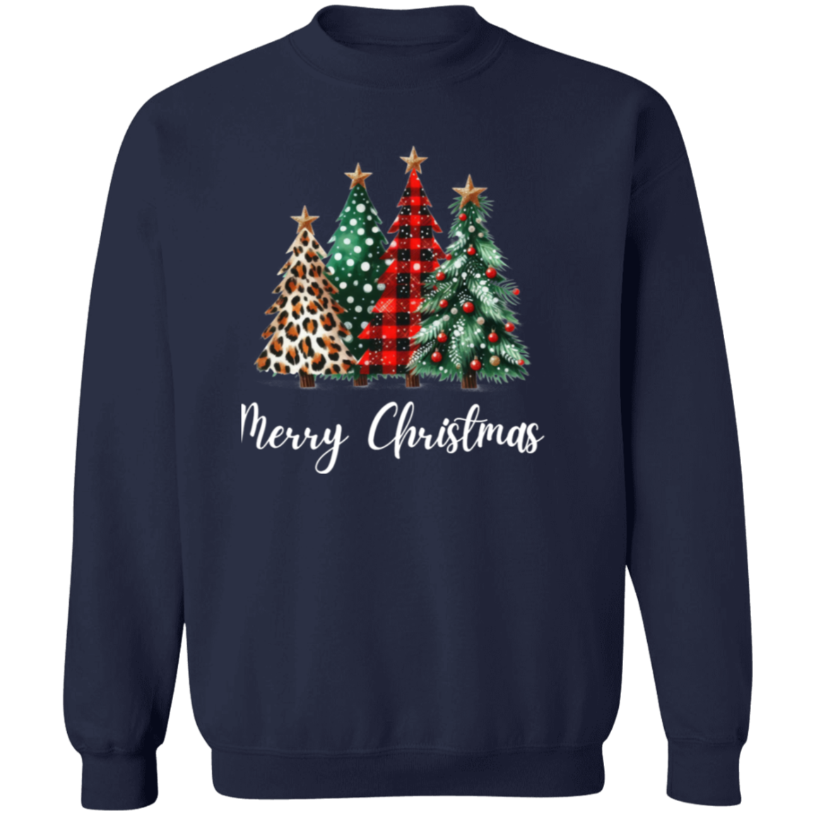 Christmas Tree Graphic Pullover Sweatshirt