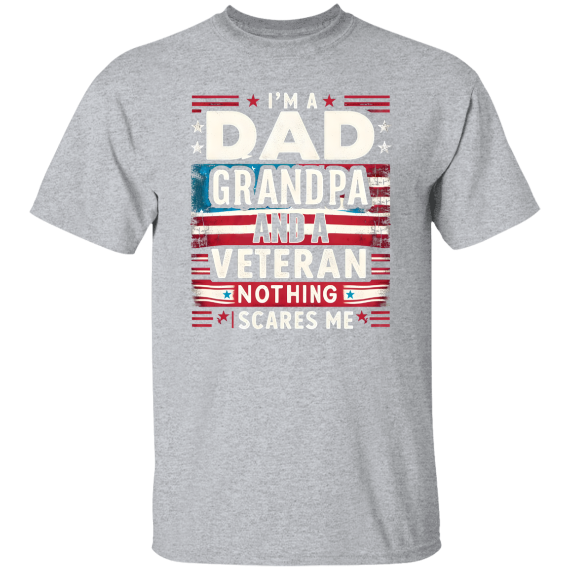 "Dad, Grandpa and Veteran" Short Sleeve T-Shirt