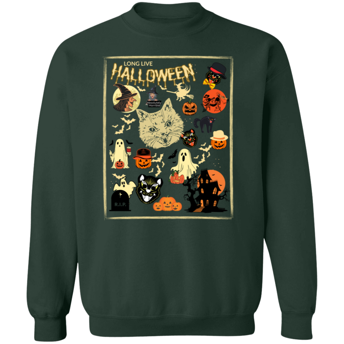Retro Halloween Shirt, Long Live Halloween, Crewneck Pullover Sweatshirt