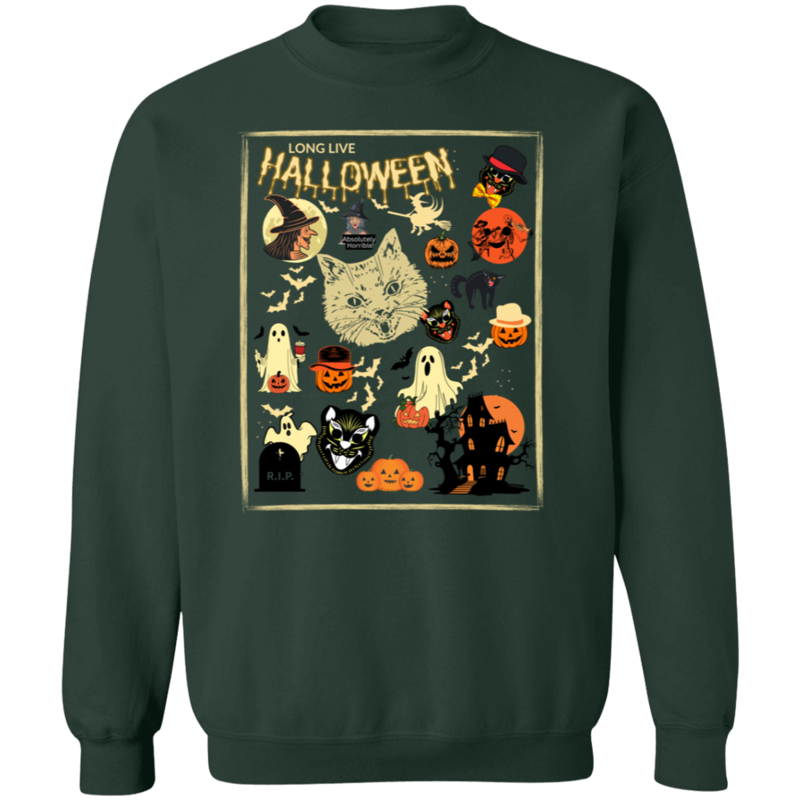 Retro Halloween Shirt, Long Live Halloween, Crewneck Pullover Sweatshirt