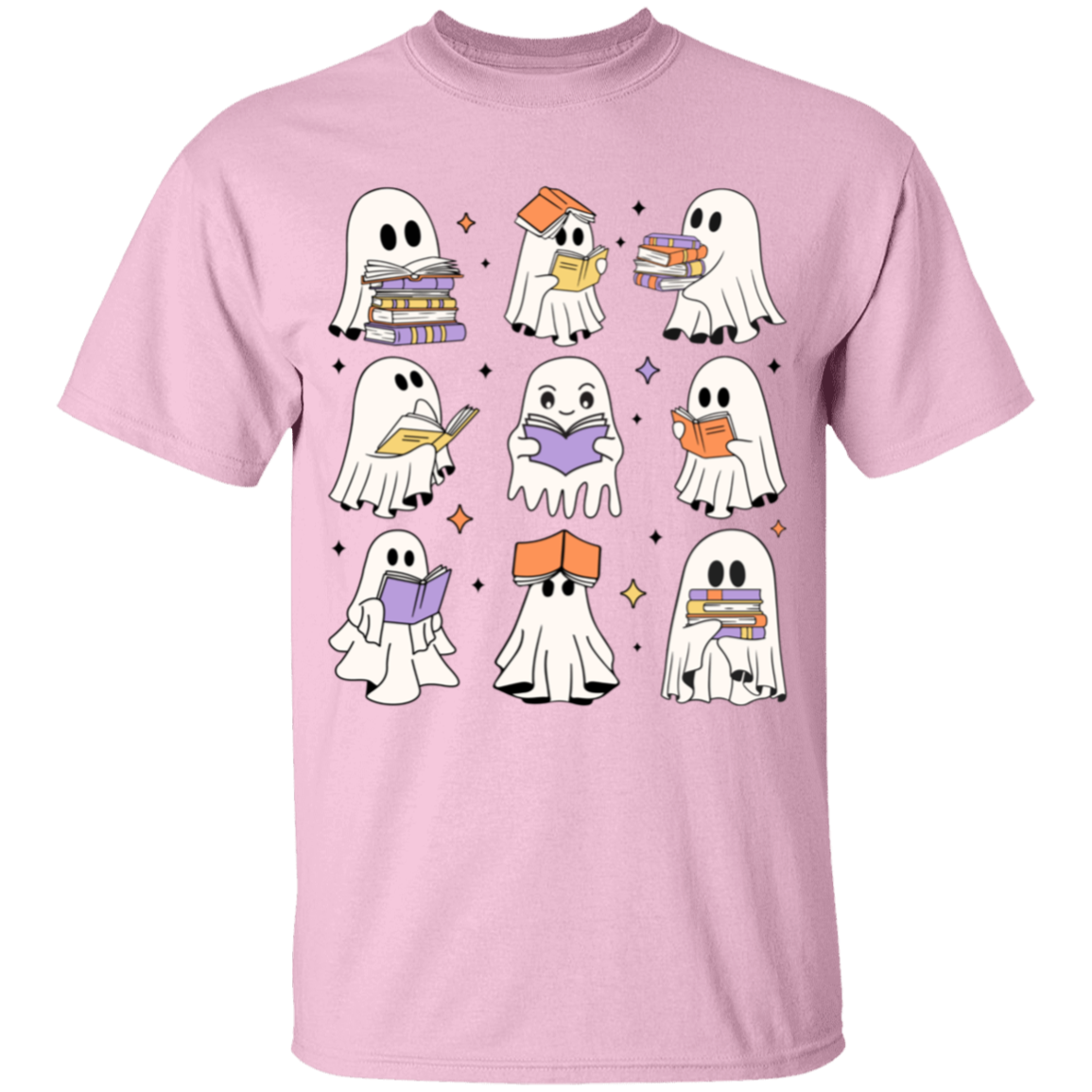 Retro Reading Ghost Youth T-Shirt, Gift For Halloween!