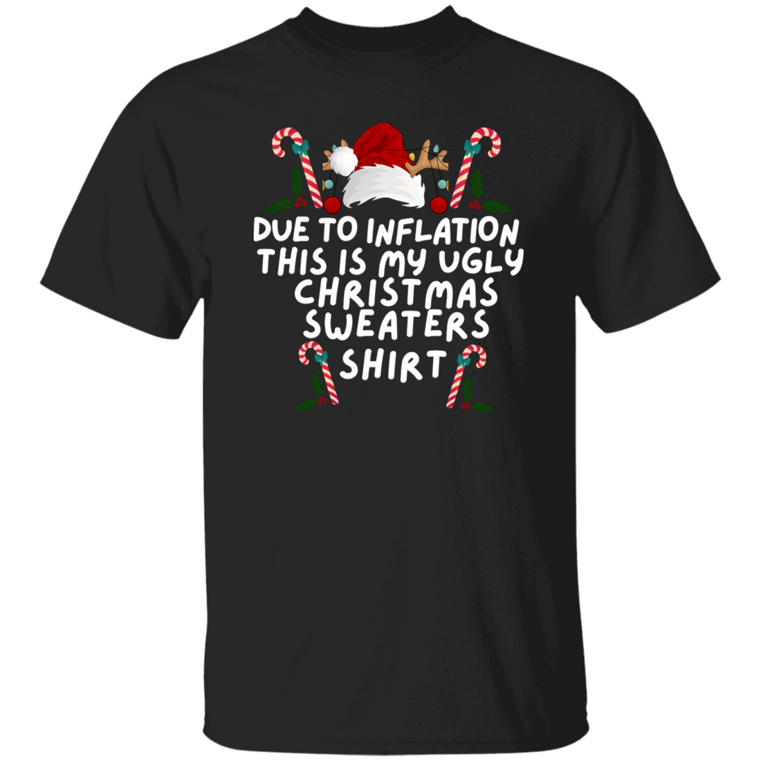 Funny Christmas Sweatshirt – “This Is My Ugly Sweater (Inflation Edition)”