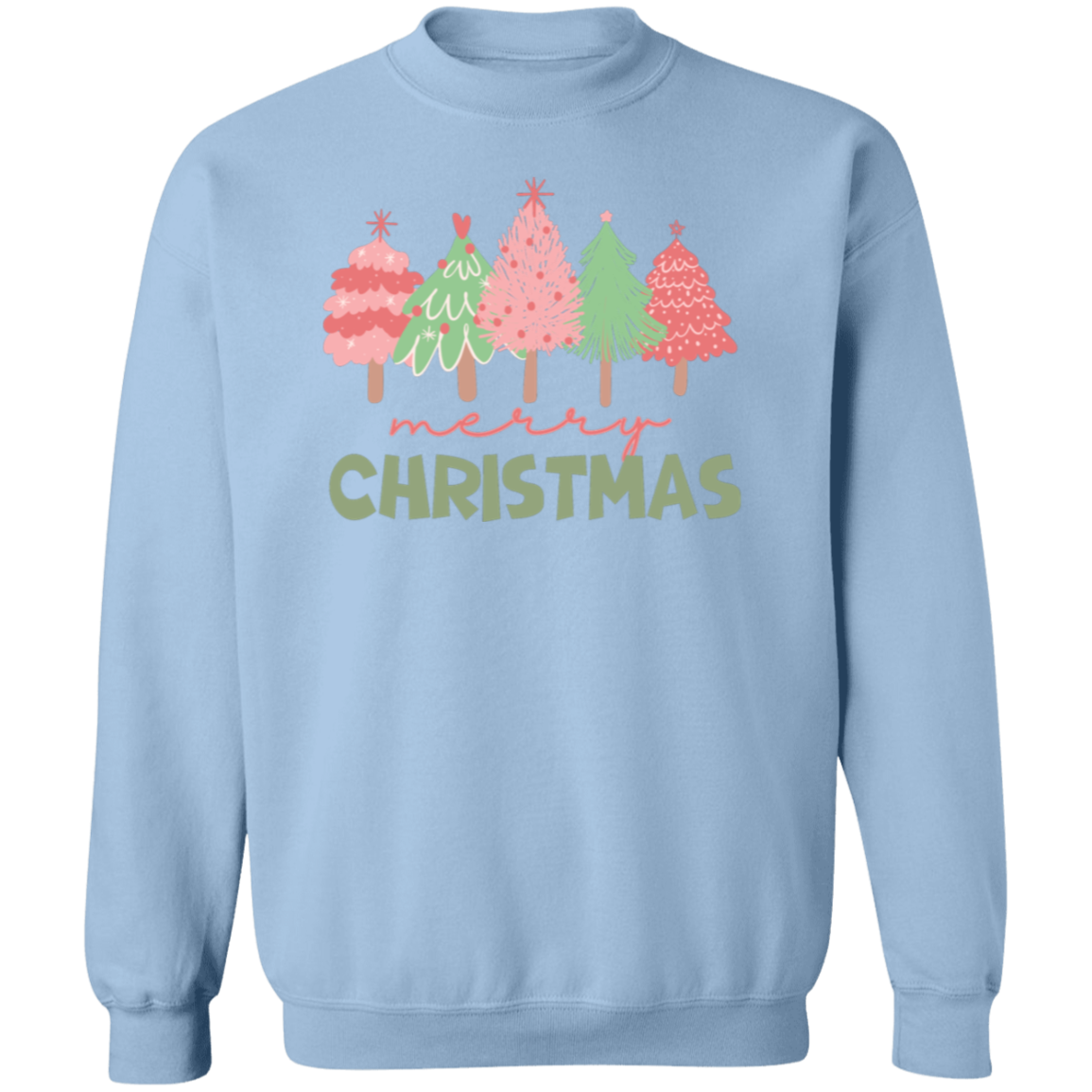 Pink Tree Christmas Sweatshirt |Cute Christmas Sweater