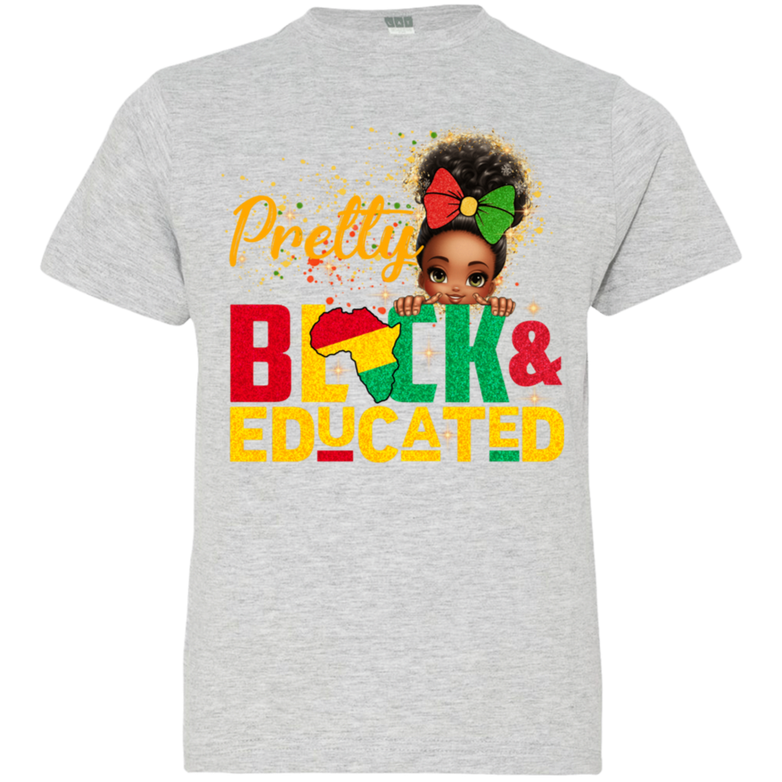 "Pretty, Black and Educated" Youth Jersey T-Shirt