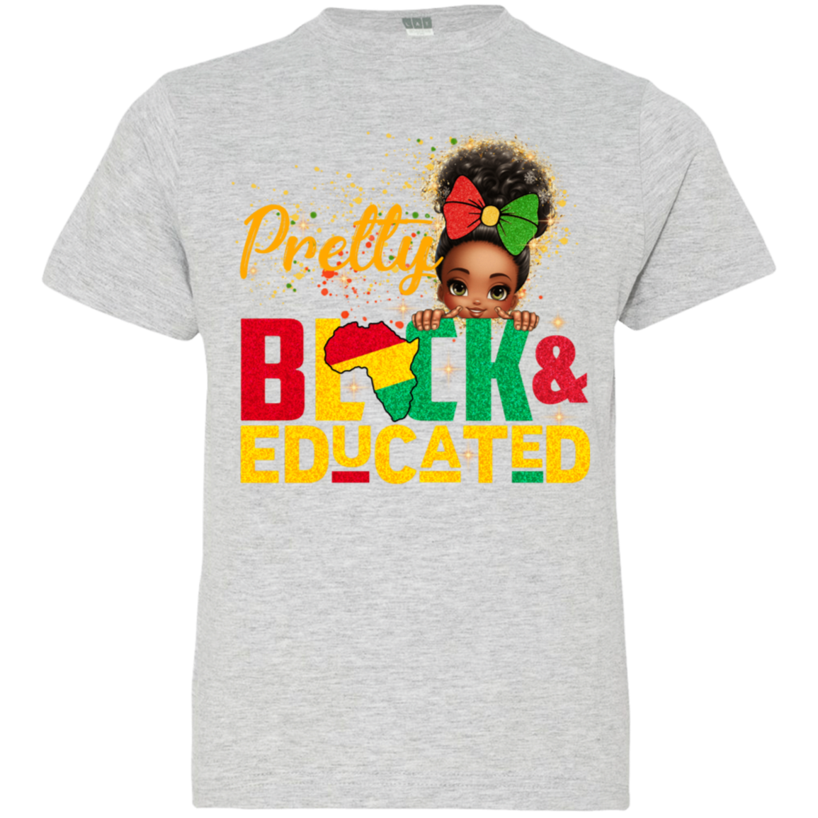 "Pretty, Black and Educated" Youth Jersey T-Shirt