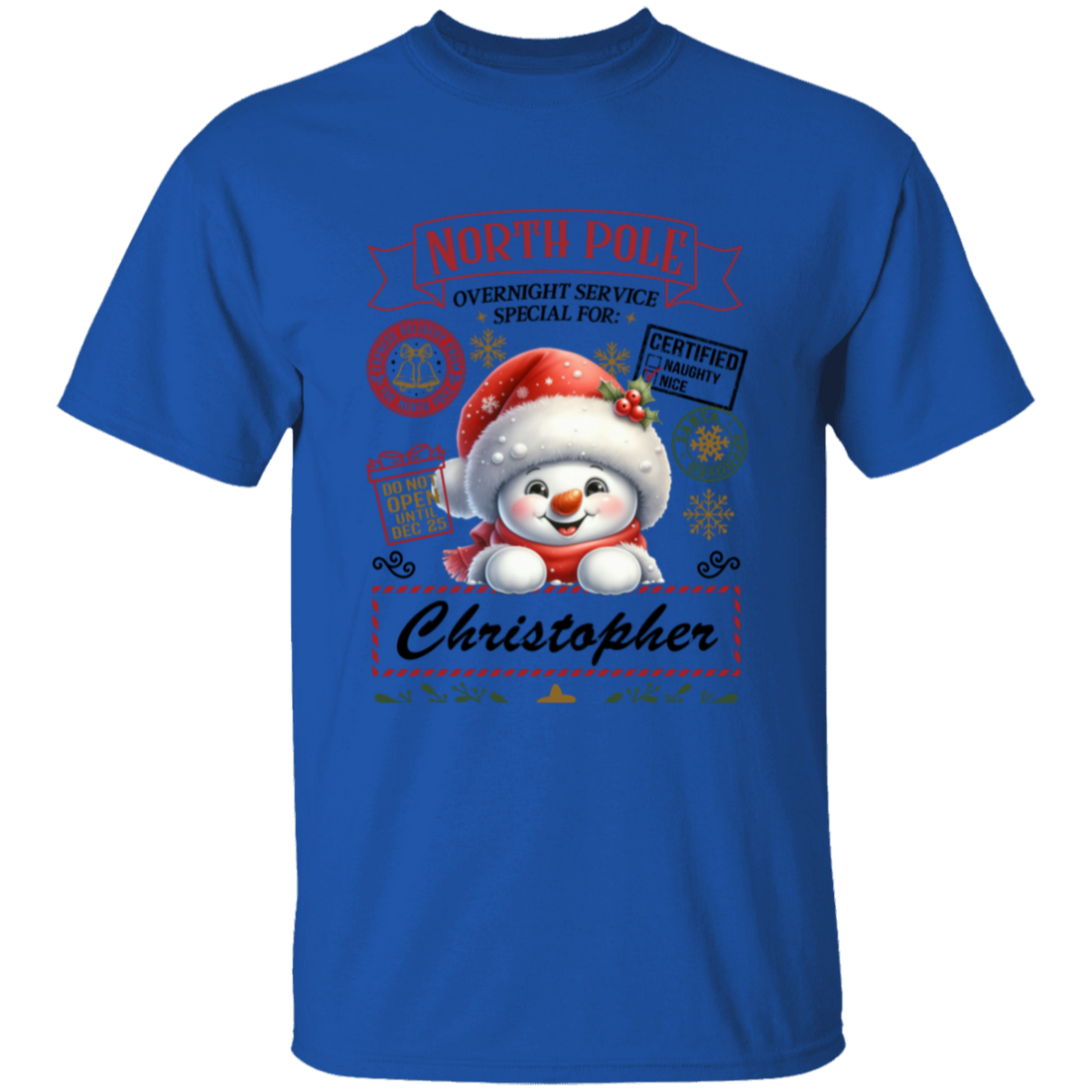 Personalized "North Pole Overnight Service" S/L T-Shirt T-Shirt