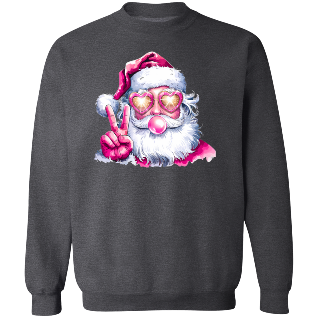 Santa Shirt, Christmas Sweatshirt/LS Tee, Blowing Bubble Christmas Shirts