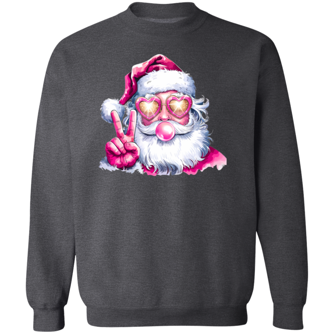 Santa Shirt, Christmas Sweatshirt/LS Tee, Blowing Bubble Christmas Shirts