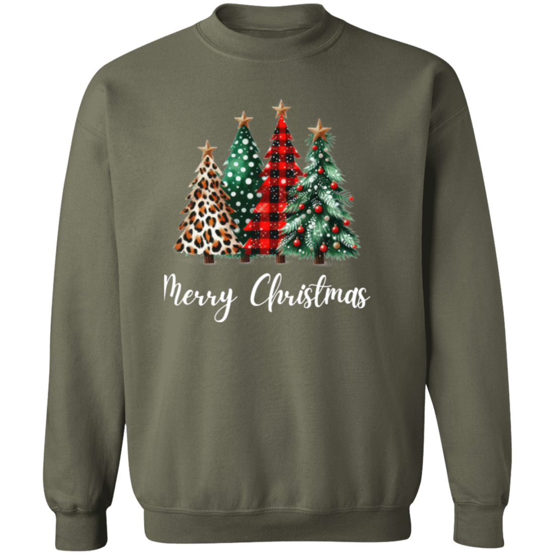 Christmas Tree Graphic Pullover Sweatshirt