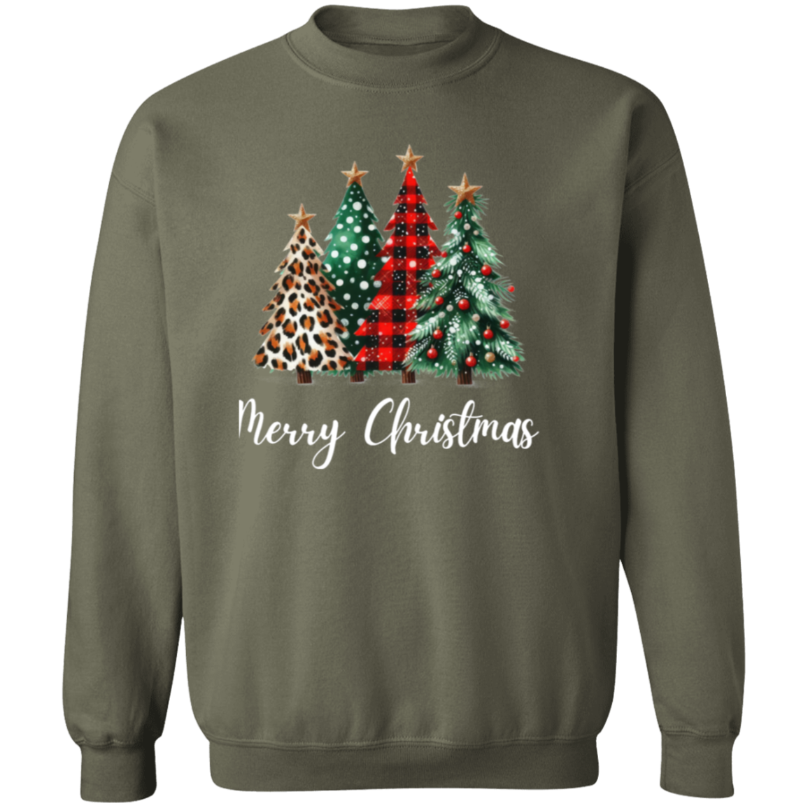 Christmas Tree Graphic Pullover Sweatshirt