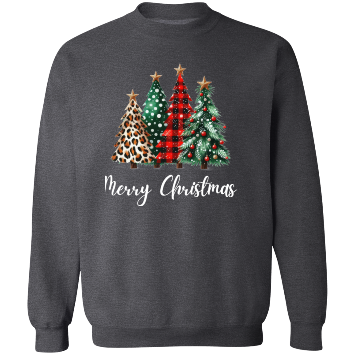 Christmas Tree Graphic Pullover Sweatshirt