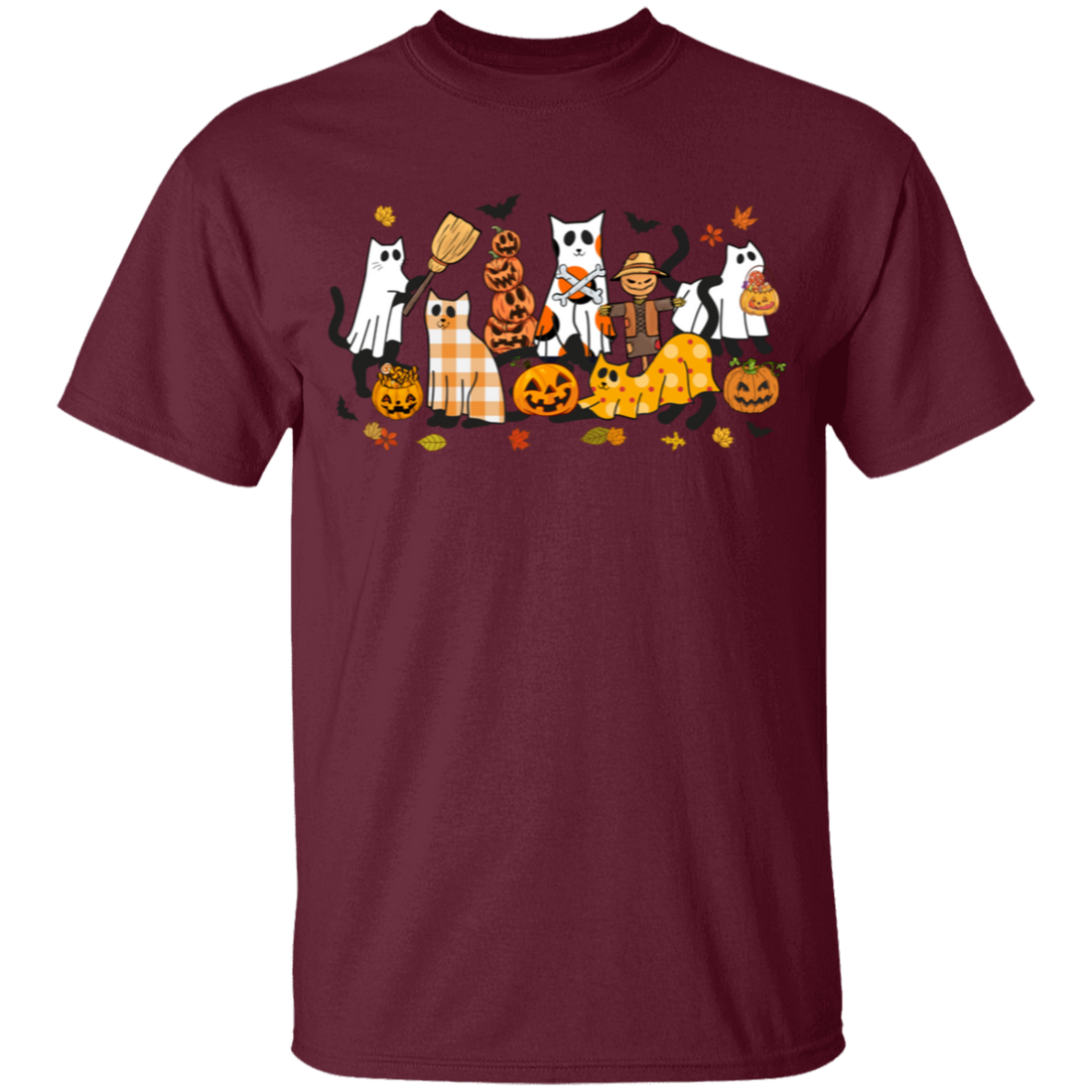 Halloween Ghost, Black Cats and Pumpkins Youth T-Shirts