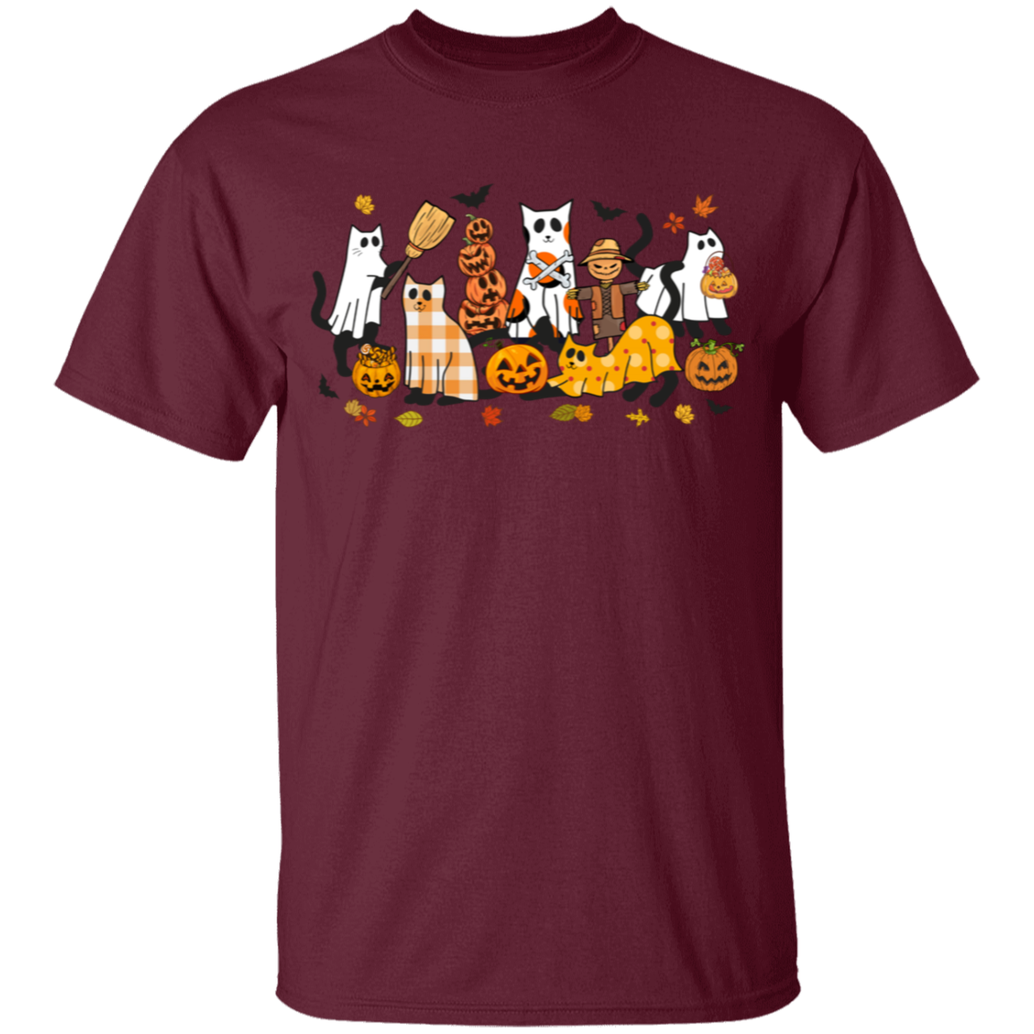 Halloween Ghost, Black Cats and Pumpkins Youth T-Shirts