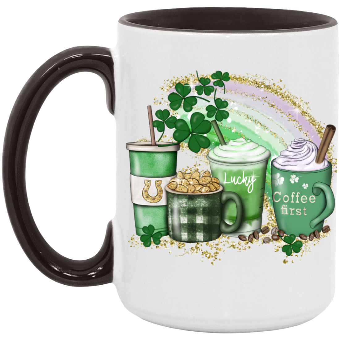 St. Paddy's Day "Lucky" 15oz Accent Coffee Mug