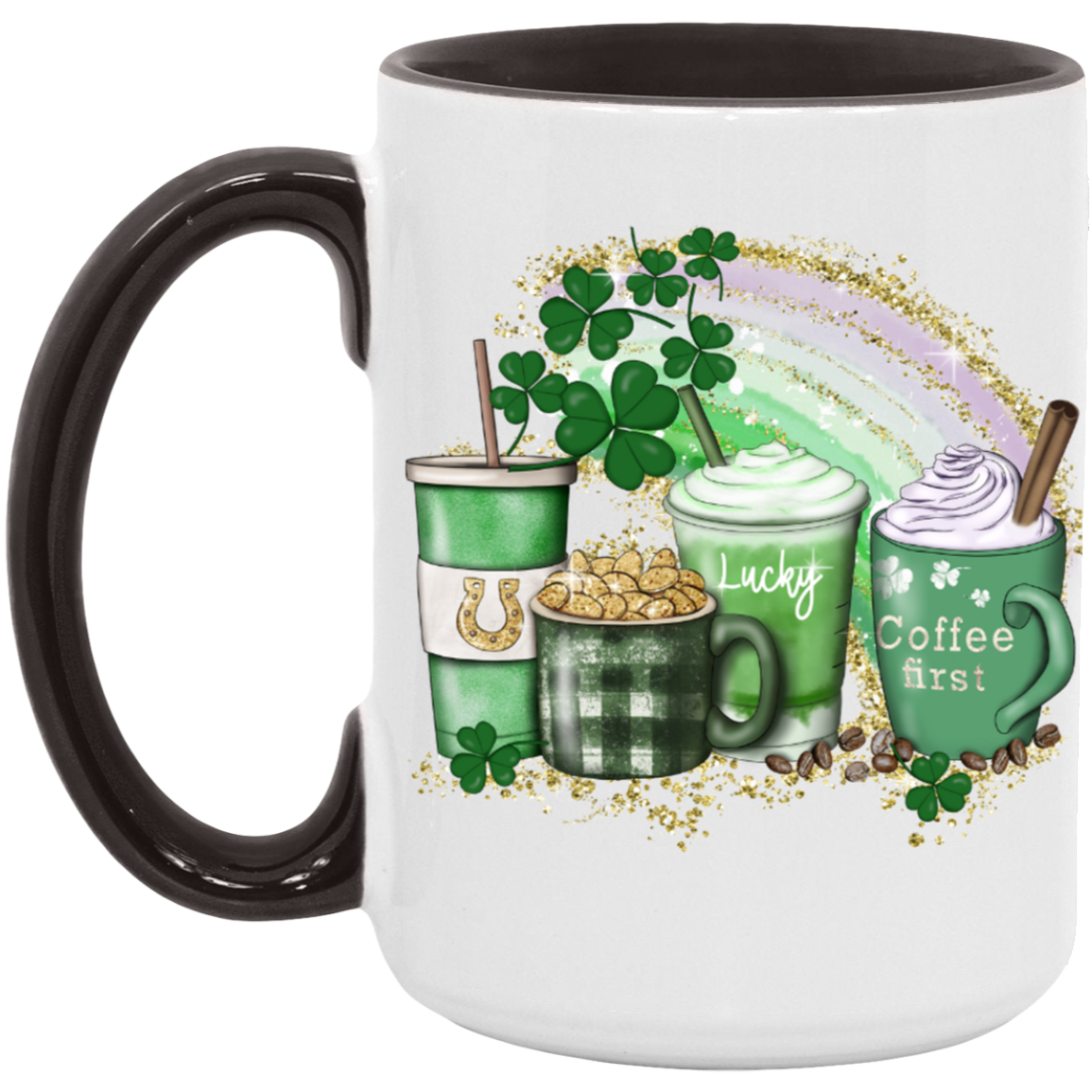 "Lucky" 15oz Accent Mug