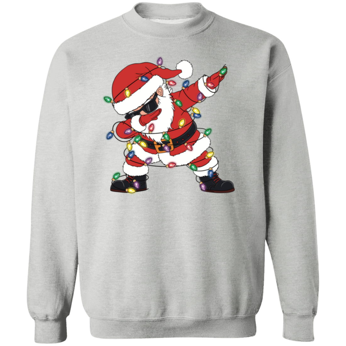 Funny Dabbing Santa Christmas Crewneck – Ugly Sweater Party Favorite Dabbing Christmas Santa!