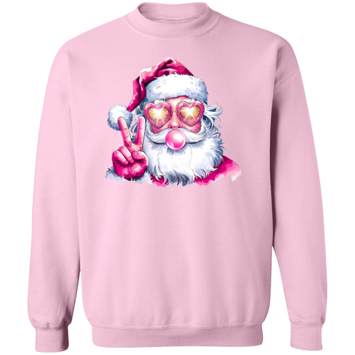 Santa Shirt, Christmas Sweatshirt/LS Tee, Blowing Bubble Christmas Shirts