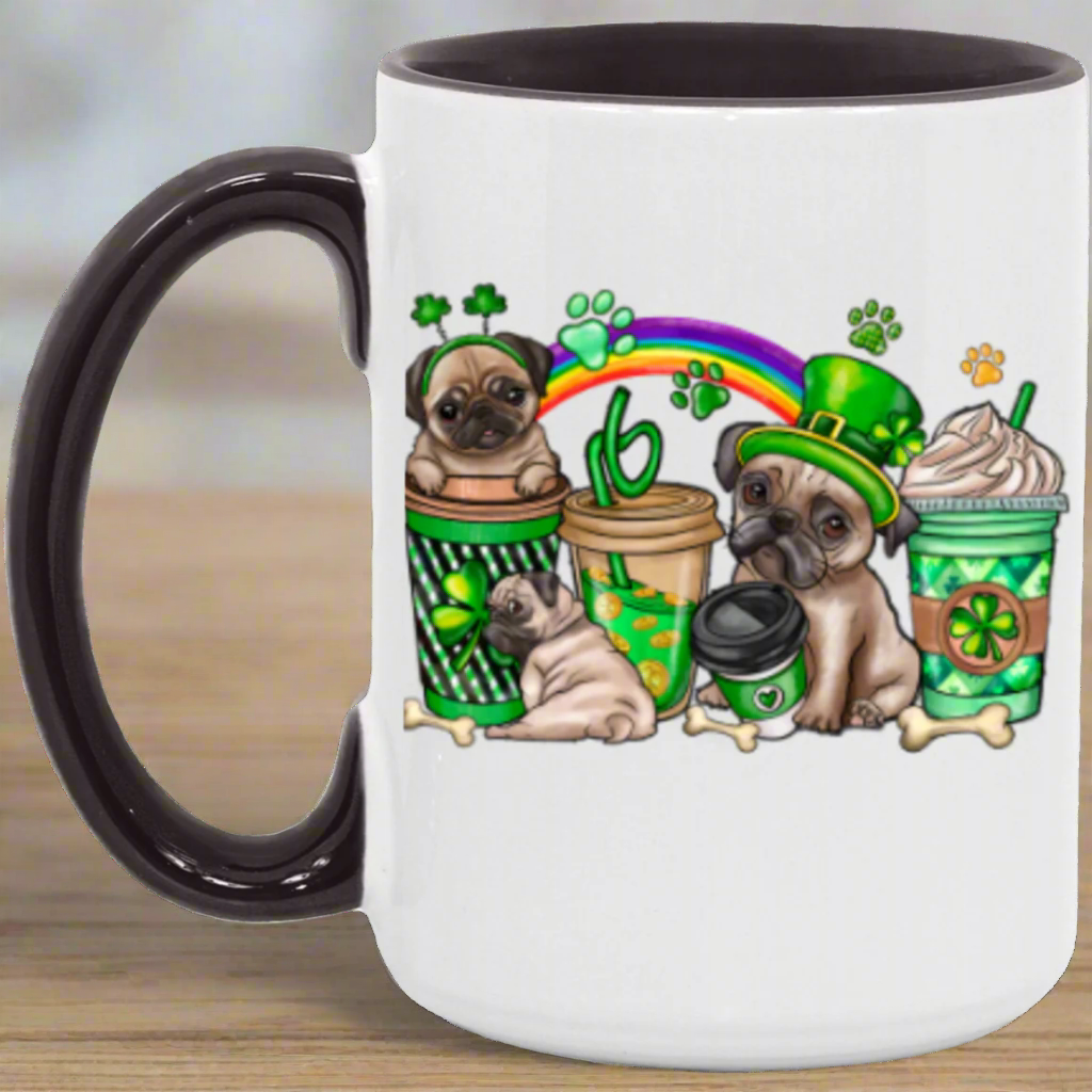 St. Paddy's Day Dog Lovers 15oz Accent Mug
