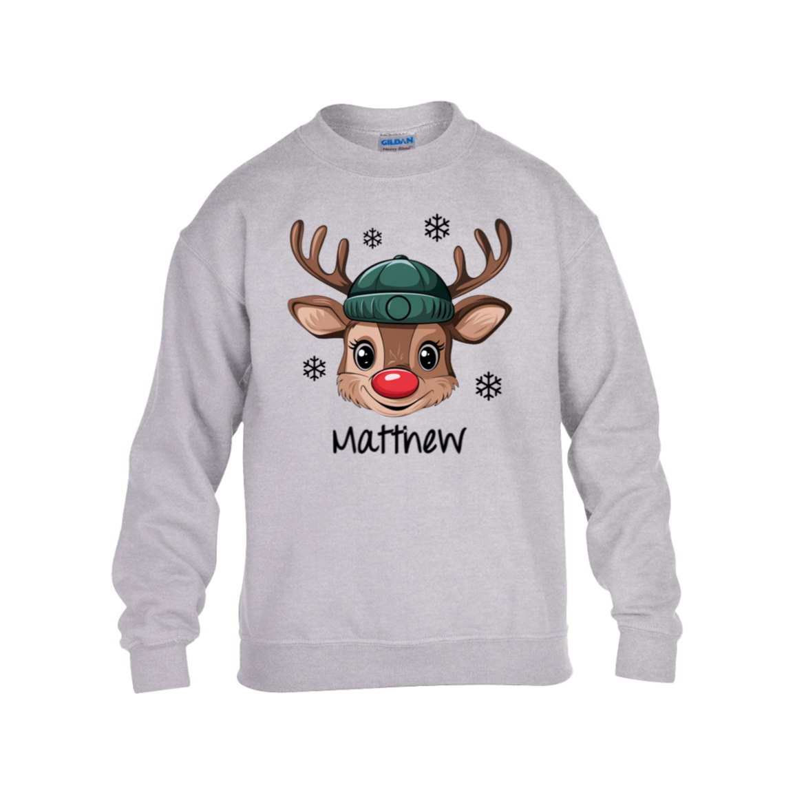 Personalized Christmas Reindeer for Kids Sweatshirt!